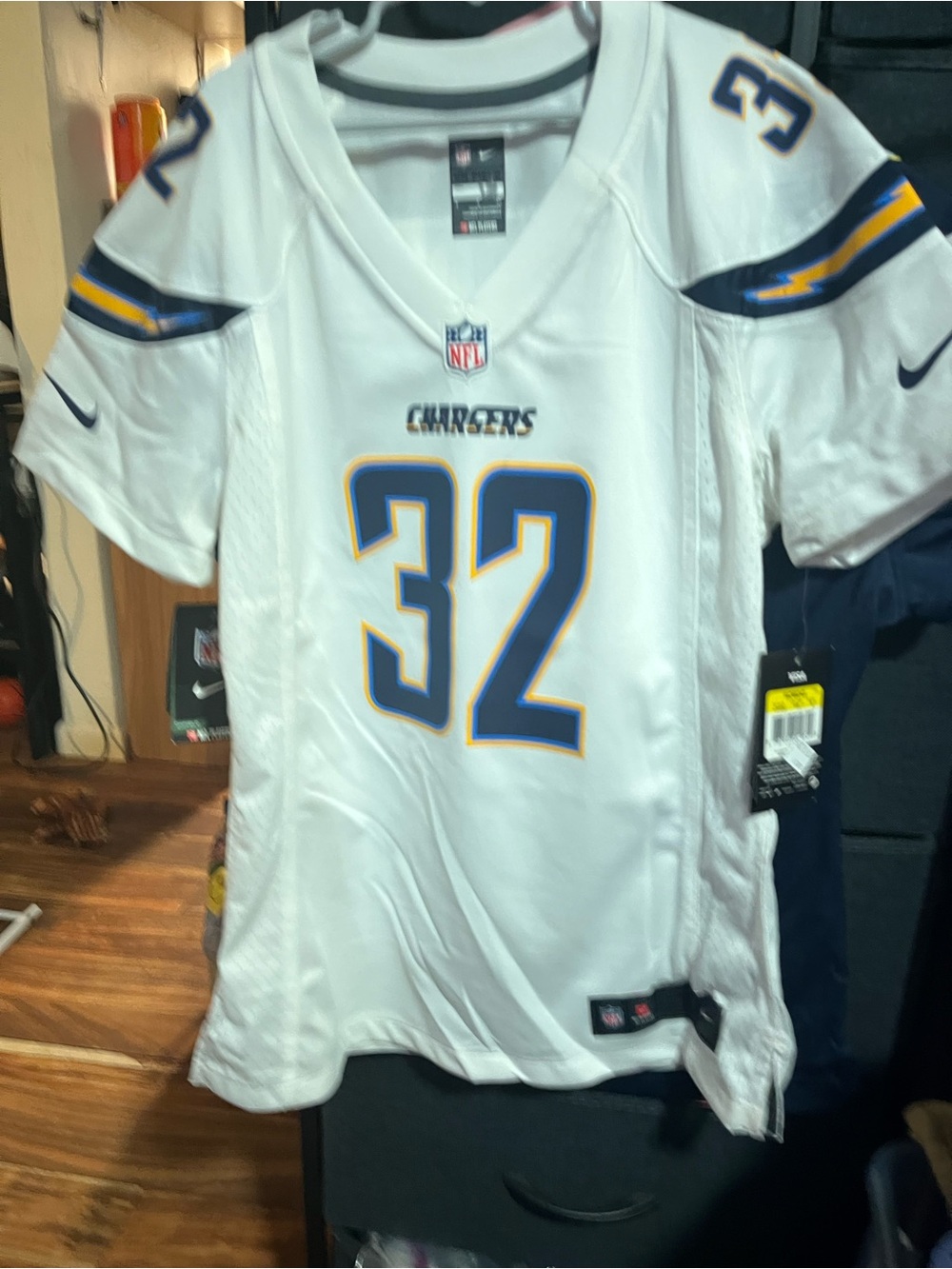Nike Los Angeles Chargers White #32 Football Jersey